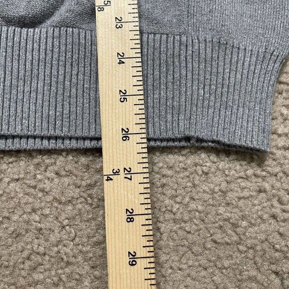 Tommy Hilfiger Sweater Mens XL Grey Quarter Zip Long Sleeve Pullover Adult - Picture 6 of 8